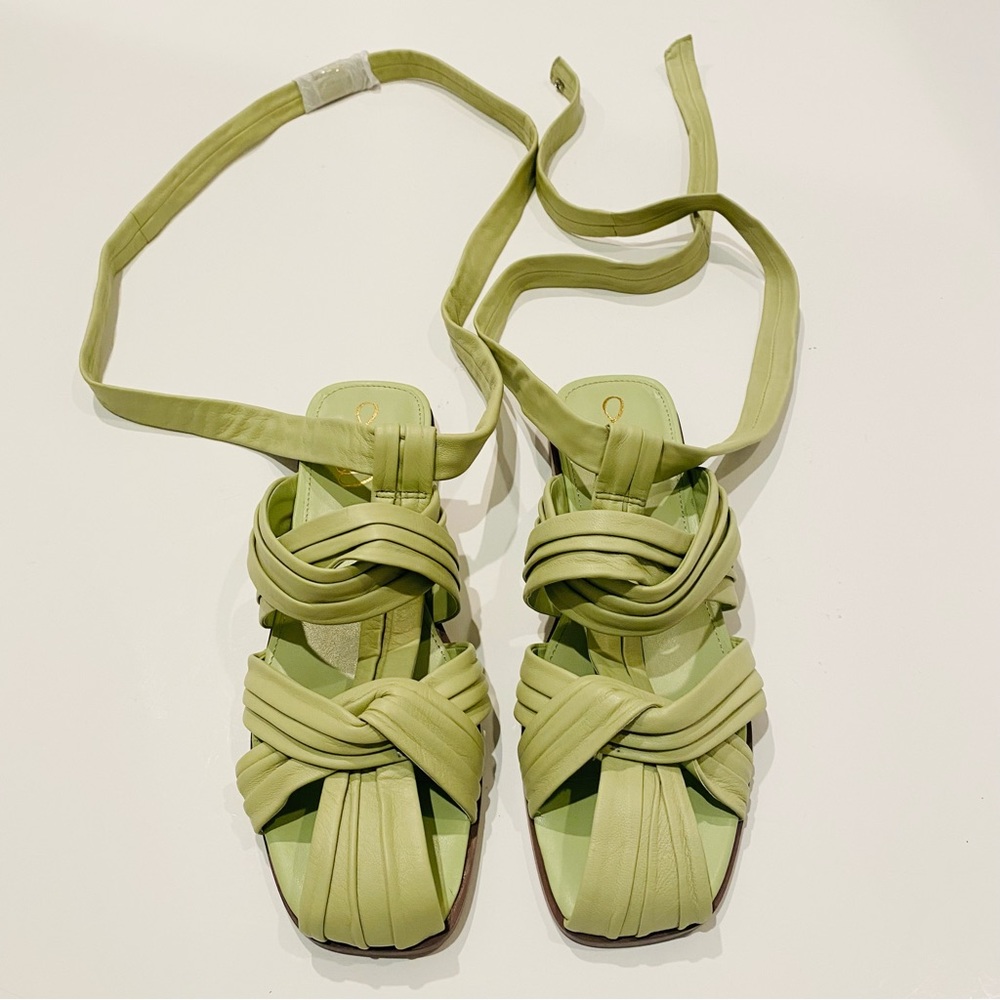 Sam Edelman Womens Imogene Pistachio Leather Ankle Gladiator Sandals Size 8 - Picture 12 of 16